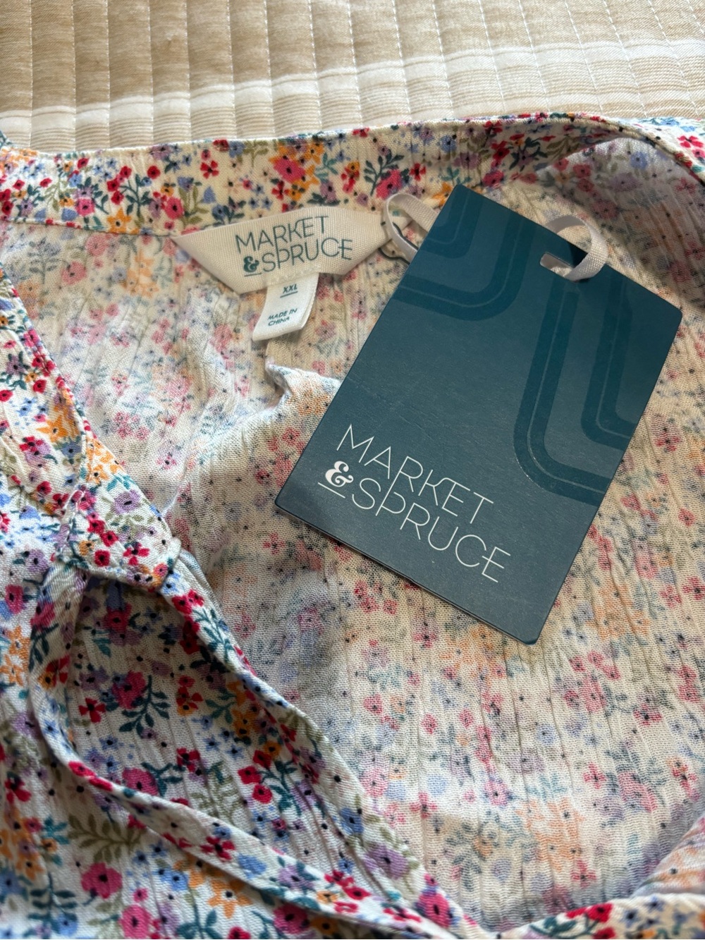 Market and Spruce XXL Tiered Floral Dress - Picture 6 of 8